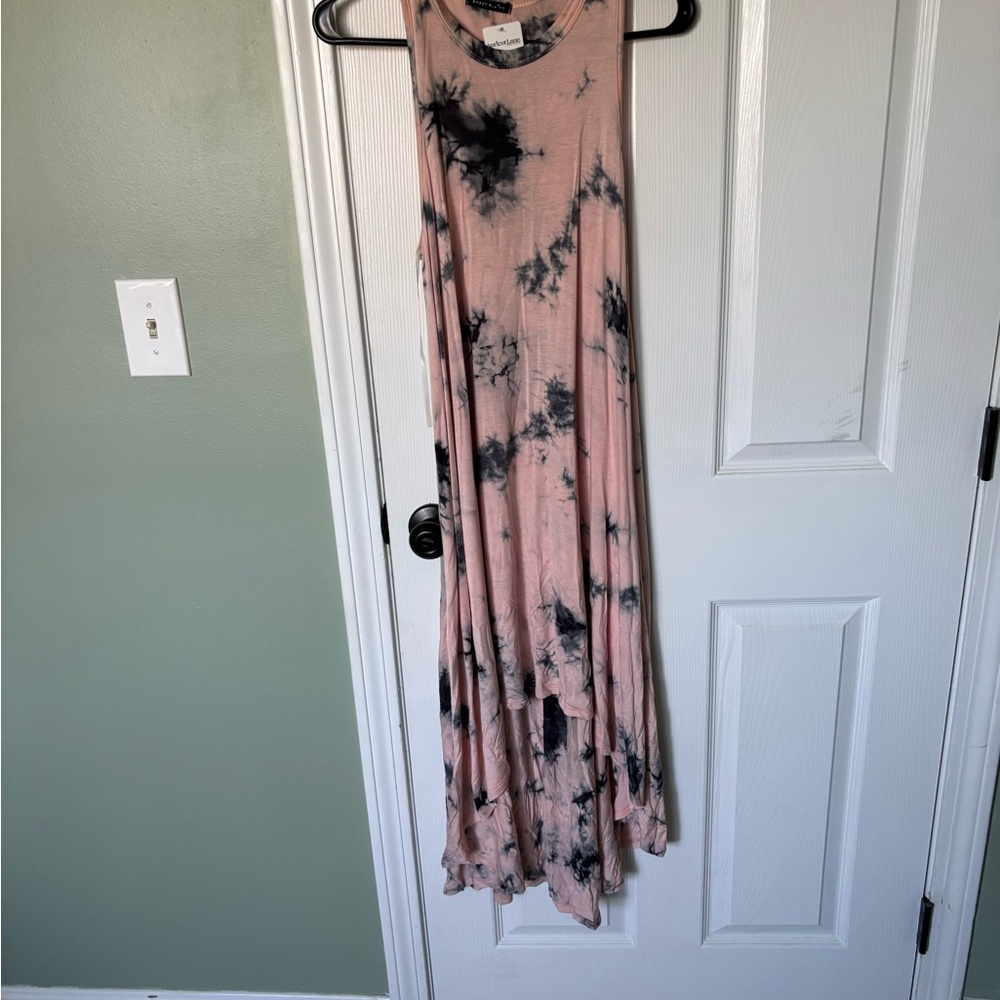 Sweet Claire Pink Sleeveless Sundress Maxi